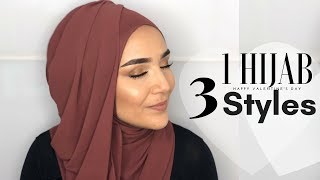 1 Hijab 3 Styles I 1 Sal 3 Model I Easy Hijab Styles I Modest [upl. by Nollid]