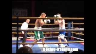 Buncrana Banger debut fight John Hutchinson vs Roscommon boxer Darren Cruise in Mayo [upl. by Brandi529]