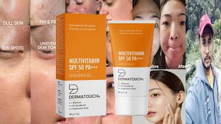 Dermatouch Multivitamin SPF 50 Sunscreen Gel  Honest Review [upl. by Adle]