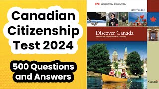 Canadian Citizenship Test 2024  500 Questions and Answers [upl. by Aibat195]