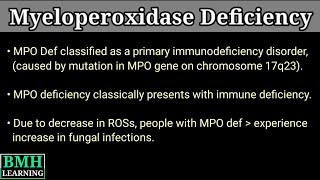 Myeloperoxidase Deficiency  MPO Deficiency [upl. by Atidnan]