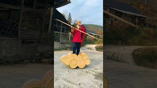 Raju made a wooden cloud throne🥰mini wood toywoodworkingwoodhand carftsshortsytshorts [upl. by Malca]