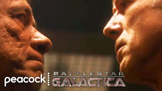 A Fight Breaks Out Between Adama and Tigh  Battlestar Galactica [upl. by Aneda488]