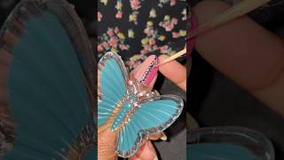 butterfly nail art 🎊✨💙nailart ytshort yt viralshort naildesign [upl. by Dumanian]