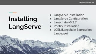 Langchain LangServe Installation and Configuration Poetry LCEL amp OpenAI AI Response Streaming API [upl. by Rraval]