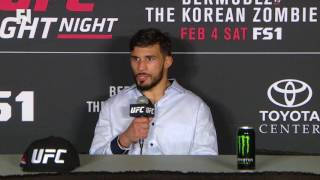 UFC Houston Dennis Bermudez PostFight Press Conference  quotEverything Was Going My Wayquot [upl. by Sheets]