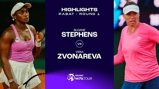 Sloane Stephens vs Vera Zvonareva  2023 Rabat Round 1  WTA Match Highlights [upl. by Englebert695]