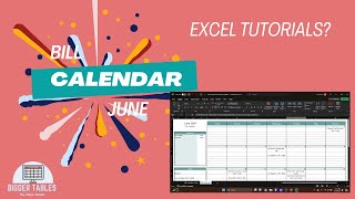 Master Your Bills with Excel  June Budget Calendar excel [upl. by Goldfarb]