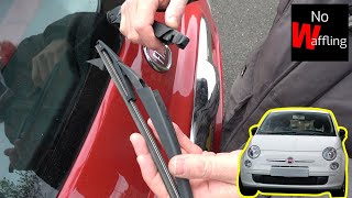 How to Change REAR WIPER on 2013 FIAT 500  For New Drivers [upl. by Adriene162]