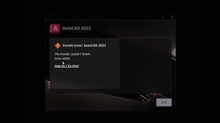 4000 error installation code in AutoCAD 2023 l 100 fixed [upl. by Arahahs]