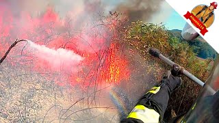 PROTEZIONE CIVILE Antincendio Boschivo 2018 Helmet Cam Fire Fighting  Prima Parte [upl. by Christmann]