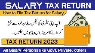 fbr return file karne ka tarika  part 1  income tax return filing 202324  income tax return [upl. by Aihsemek]