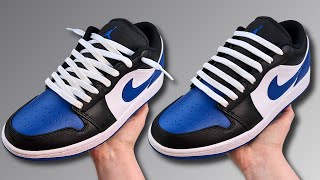 How To Lace Jordan 1 Lows Without Tying 2 SLIP ON HACKS [upl. by Tod]