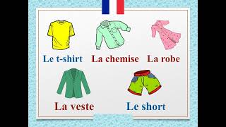 Leçon de vocabulaire  les vêtements en français [upl. by Annahahs338]