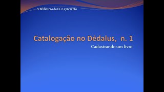 Catalogação no Dédalus [upl. by Feld]