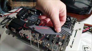 MSI MPG X570 Lightning Gen 4 M2 Mystery amp M2 Install [upl. by Shannen]