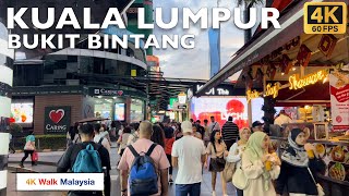 4K 60fps HDR KUALA LUMPUR  Bukit Bintang streets walk  January 2024  Malaysia Walking Tour [upl. by Ytsirhc958]