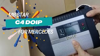 MB Connect C4 Doip Diagnostic Tool Unboxing  GETOBDTOOL [upl. by Henarat448]