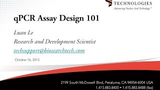 qPCR Assay Design 101 [upl. by Pelson]