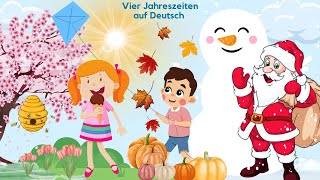 Jahreszeiten lernen für Kinder  Lernvideo auf Deutsch  German [upl. by Ilanos]