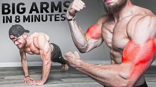 Build Big ARMS in 8 Minutes AT HOME NO EQUIPMENT [upl. by Analra]