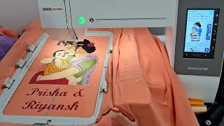 usha janome automatic embroidery machine se embroidery work kse hote hkse machine chlti h dkho [upl. by Fania]