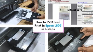 How to print PVC card in Epson L805  Epson l805 pvc card Printing [upl. by Gnohc]