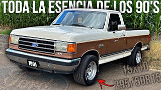 Ya NO Esta En Venta‼️ 1991 Ford F150 302 con rines 15x10 y llantas 29550R15  Foringas Beto Trokas [upl. by Ocir985]