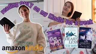 ONLY reading on my KINDLE for a week a spoiler free reading vlog [upl. by Alliscirp]