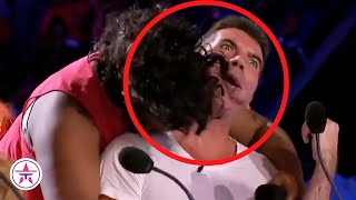 10 CONTESTANTS WHO FIGHT SIMON COWELL ON LIVE TV [upl. by Jerz]