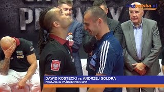 Kostecki vs Sołdra twarzą w twarz w Krakowie  Adamek vs Szpilka [upl. by Ylek]