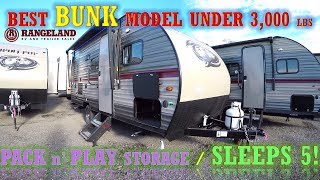 2019 Wolf Pup 16BHS bunks single axle queen bed sleeps 5 [upl. by Nylirej238]