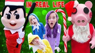 Roblox PIGGY In Real Life  Playing Elf on the Shelf with ProHacker [upl. by Chak]