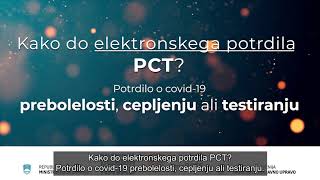 Kako do elektronskega potrdila PCT [upl. by Meesan]