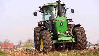 John Deere 4455 with plow [upl. by Eisnyl]