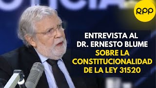 Entrevista al Dr Blume sobre constitucionalidad de la Ley 31520 [upl. by Yoreel]