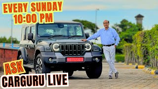 Best SUV amp Car in 16 Lakhs ⭐️ Hyundai Skoda VW Tata Kia Mahindra Maruti 🔥 Live With CARGURU [upl. by Eagle]