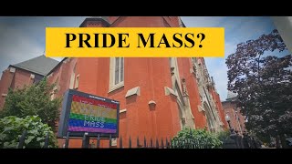 Pride Mass Catholics going Liberal also catholic catholicchurch catholicmass [upl. by Zemaj466]