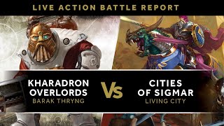 Kharadron Overlords Vs Cities of Sigmar Age of Sigmar Battle Report [upl. by Nolrah]