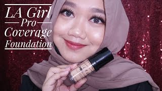 LA Girl HD Pro Coverage Foundation  First Impression amp Review [upl. by Bluh]