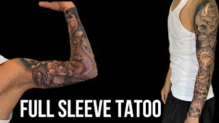 Ujs Tattoo  Full Sleeve Portrait Tattoo [upl. by Ainnos]