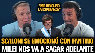 SCALONI SE EMOCIONÓ CON FANTINO POR EL GOBIERNO DE MILEI [upl. by Aisatsan959]