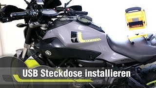 USB Steckdose installieren  anschließen  Yamaha MT07 [upl. by Yenffad]