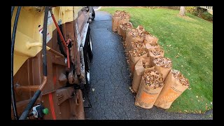 Fall Yard Waste 2 GoPro Garbage man POV [upl. by Nomled]