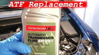 Cambiar Líquido de Transmisión Automática Honda Civic 2013 Automatic Transmission Fluid ATF DW1 [upl. by Christiano]