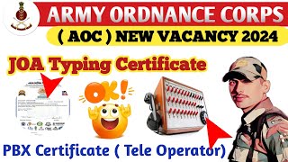 Aoc Recruitment 2024  aoc JOA Tele Operator aocrecruitment2024 aoc [upl. by Silenay]