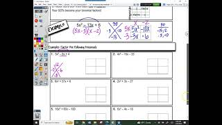 P 44 Factor Trinomials [upl. by Haman]