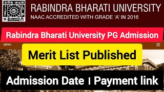 Merit List Published Rabindra Bharati University PG Admission 202426 [upl. by Ititrefen86]