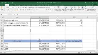 Excel  4 Expert  Cours Fonction Date NBJOURSOUVRES [upl. by Annehs]