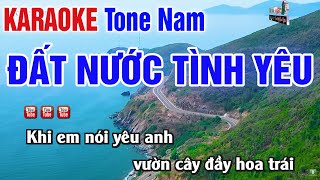 Đất Nước Tình Yêu Karaoke Tone Nam 2024  Nhạc Sống Thanh Ngân [upl. by Matilde202]